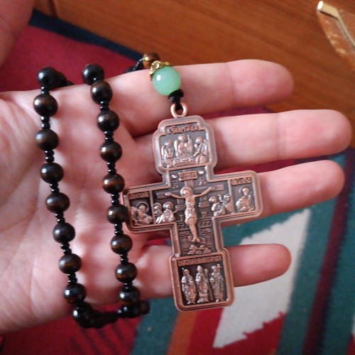 Wooden orthodox cross rosary - orthodox,