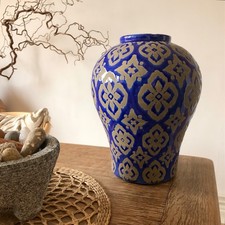 Moroccan glazed ceramic vase