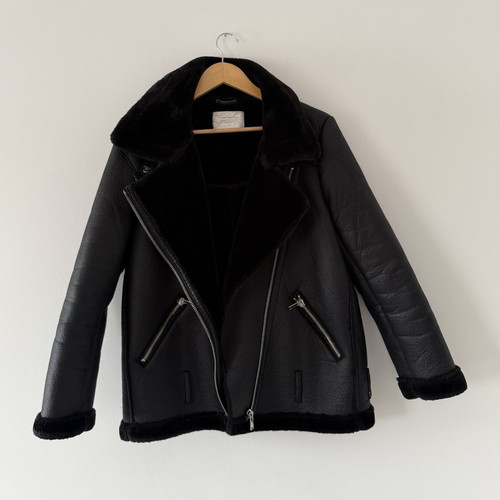 Zara women black faux - zara,
