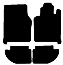 Fits Porsche 924/944/968 Manual 76-95 Premier BLACK Car Mats BROWN EDGE SALE