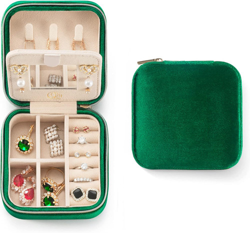 Plush velvet travel jewelry - velvet,
