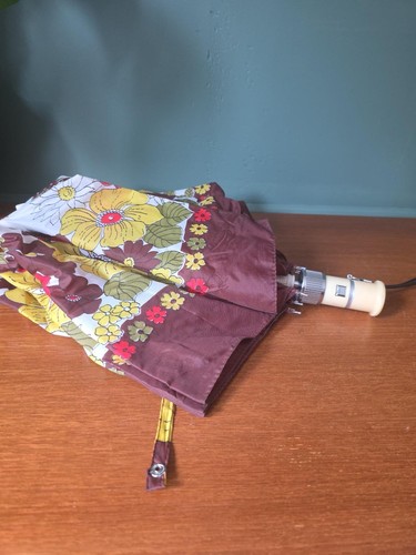 Vintage 1970s floral umbrella - vintage,