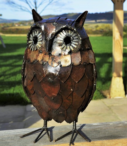 Metal owl garden - metal,