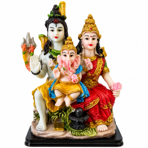 Shiv parivar statue 13cm - 13cm, shiva