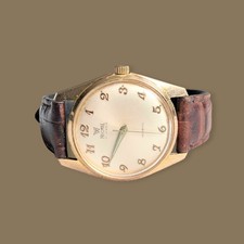 Precimax Vintage Mens Watch Gold Plated Swiss Made 17 Jewels Working