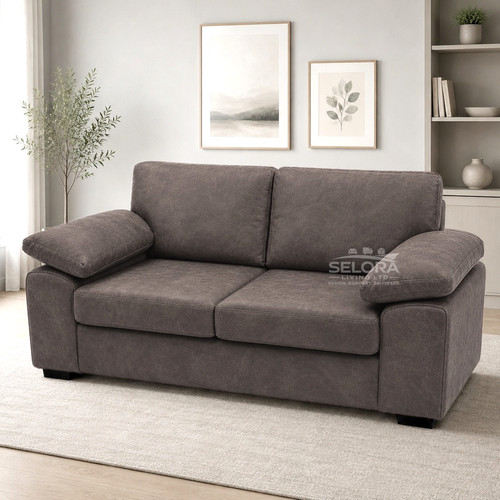 Amalfi suede leather sofa - leather, set