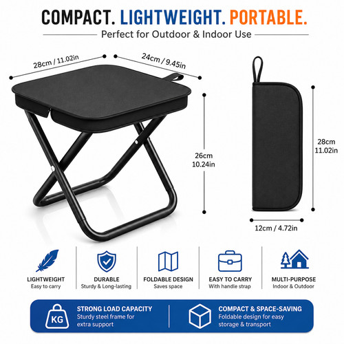 Portable folding stool chair - portable,