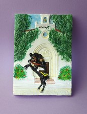 Vintage Souvenier Ceramic 3d Tile Spain Menorca Wall Plaque 6½in X 4¾in