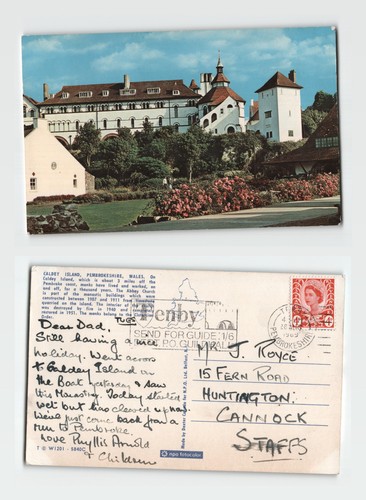 Postcard caldey island - postcard,