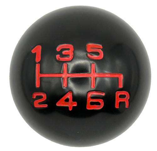 Black red gear shift knob - red,