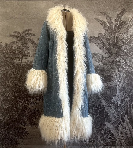 Denim afghan coat - denim,