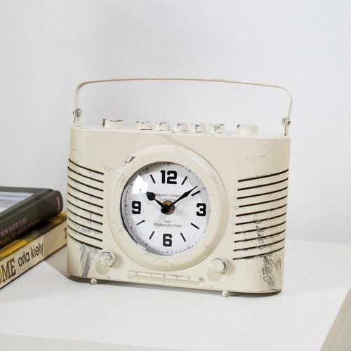 Vintage radio mantel clock - radio,