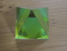 Glass Pyramid Paperweight -