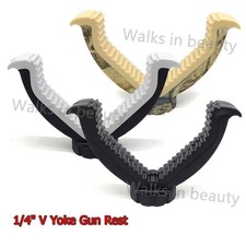 1/4" Shooting V-Yoke Gun Rest Stick Camera Rack For Hunting Tripod Monopod Mount