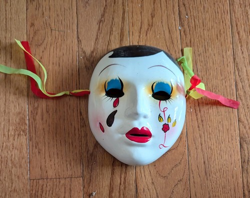 Ceramic mask wall decoration - ceramic,