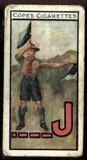 Tobacco Card, Cope, BOY SCOUTS & GIRL GUIDES, 1910, Signalling J