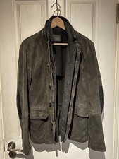 Allsaints Leather Blazer  Mens Medium Survey Double Layered 