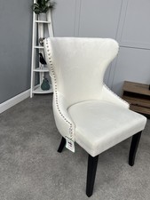 Mayfair Velvet Dining Chairs Cream