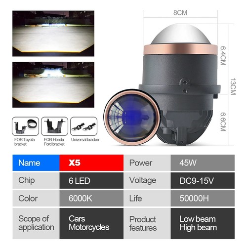 2pcs laser headlight bi - 2pcs,