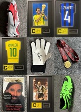 Hand Signed 90s 00s Football Memorabilia Boots Frames Gloves & More All with COA