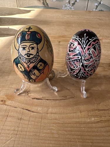 Two hand painted - hand, easter
