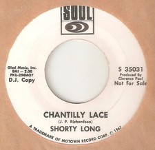 SHORTY LONG Chantilly Lace SOUL PROMO COLLECTIBLE MOTOWN NORTHERN SOUL USA 45