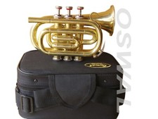 MINI POCKET TRUMPET POCKET MADE OF PURE BRASS BRASS POLISH CASE & M/P