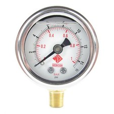 Genuine Weber carb fuel pressure gauge 0-15 PSI glycerine damped 0-1 BAR