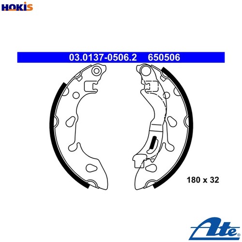 Brake shoe set 0137 0506 - set, 03.0137-0506.2