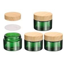 1 Set Round Glass Jars with