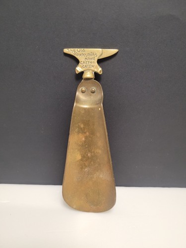 Vintage brass shoe horn with - vintage,