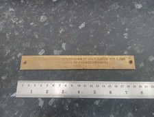 VINTAGE BRASS SIGN AIRCRAFT