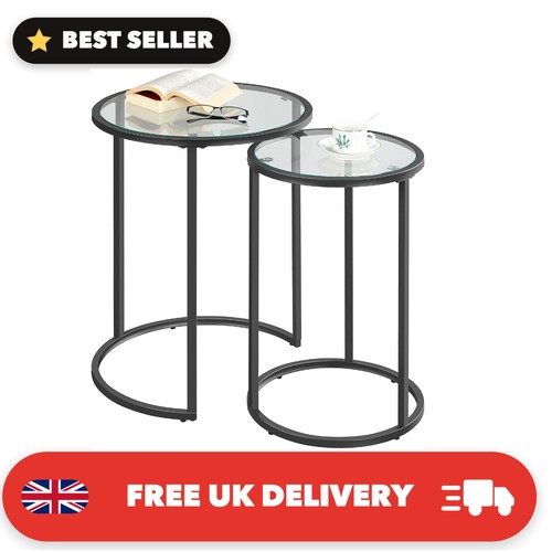 Glass nesting tables - set, of
