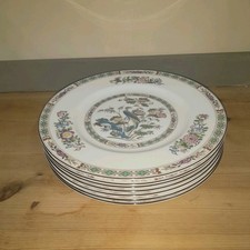 Wedgwood Kutani Crane Dinner Plates 10.5" Bone China x 7 VGC 