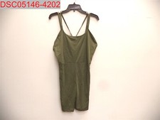 ASOS 4505 Women's Khaki Green Tall Yoga Short Unitard, Size 12/UK 16 11964372