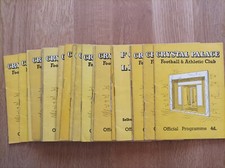 1957/58 - Crystal Palace HOME Programmes - CHOOSE FROM DROP DOWN LIST.