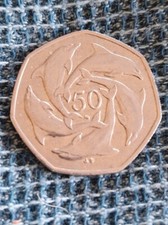 Gibraltar 50p Coin Dolphins