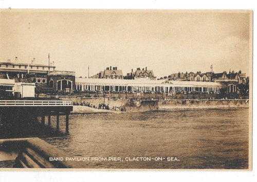 Postcard clacton sea band - on,