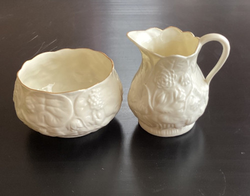 Belleek vintage lotus creamer - belleek,