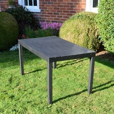 GOOD QUALITY GARDEN TABLE, "ROMA RECTANGULAR" TABLE IN ANTHRACITE OVER 40% OFF