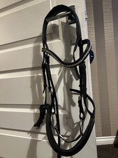 Evo Equine Anatomical Bridle With Patent Noseband And Diamonte Browband