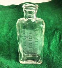 Old Glass Bottle - P H