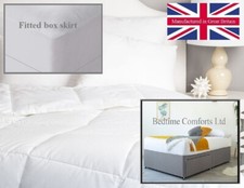 EURO IKEA KING SIZE BED (63" x 78") FITTED MATTRESS TOPPER (Boxed Skirt)