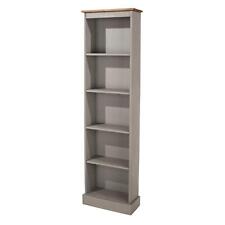 5 Tier Bookcase Grey Solid