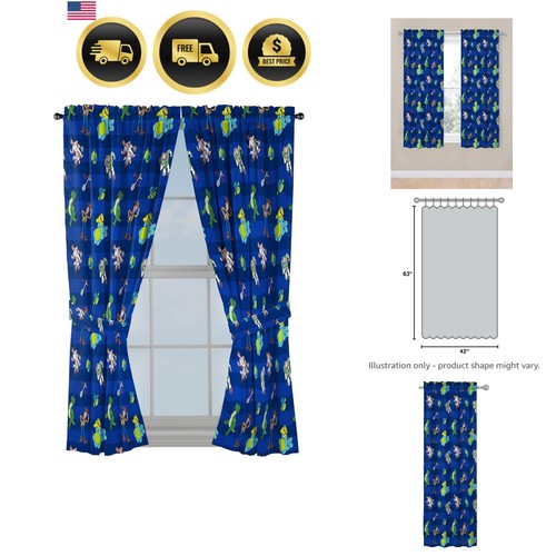 Kids window drapes 4 piece - -,