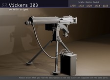 Vickers 303 on tripod - 1/35, 1/32, 1/24, 1/18, 1/16 resin model