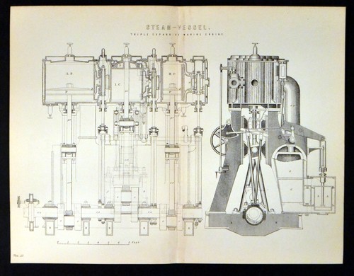 Steam vessel triple - steam,