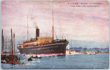 Artistic VTG Postcard Ship P &