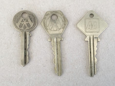 AA Members Keys for Automobile Association Emergency Phone Box 1920 - 1970’s