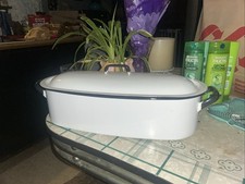 Vintage White/Black Enameled